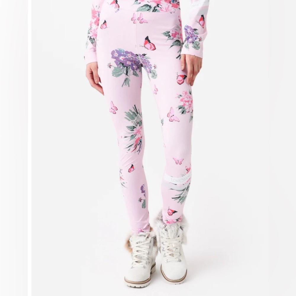 LoveShackFancy/ Bonner Ice Pink Floral Leggings